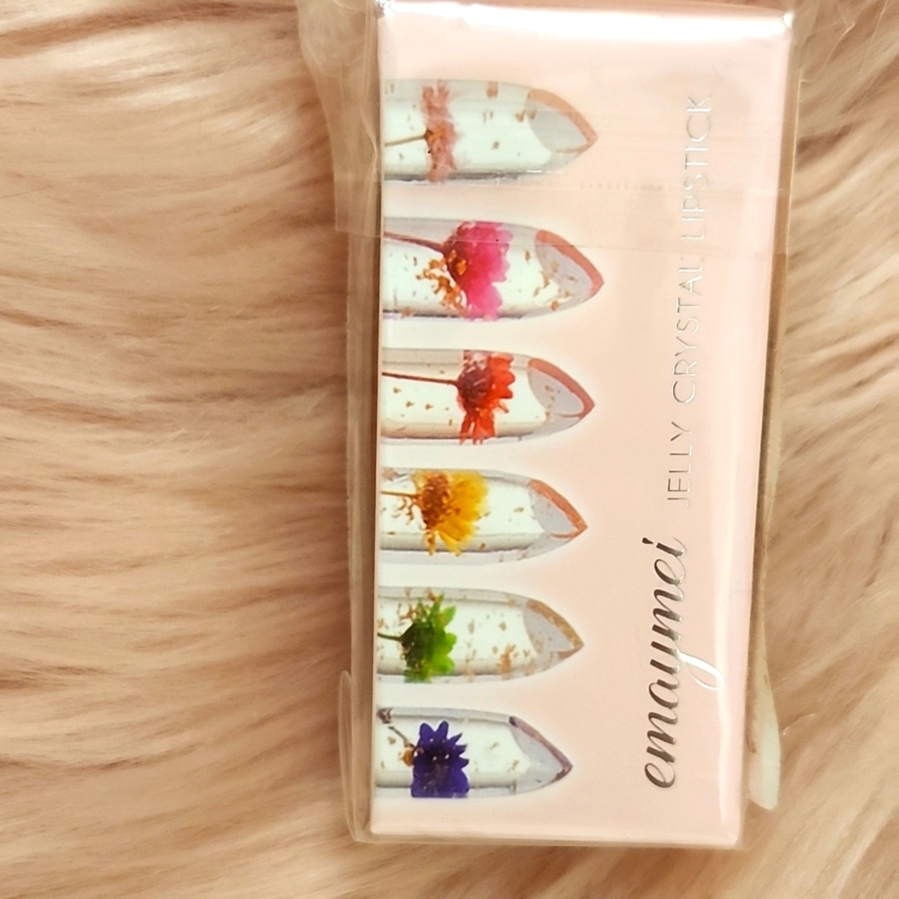 Brand New EMAYMEI 6 COLORS FLOWER TRANSPARENT JELLY COLOR CHANGING LIPSTICK
